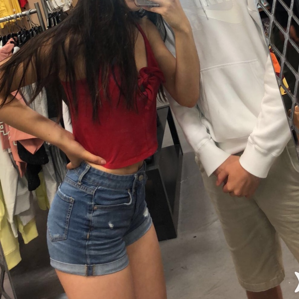 Aeropostale Red Crop Top w/ Front Tie